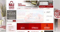 Desktop Screenshot of najlacnejsinabytok.sk